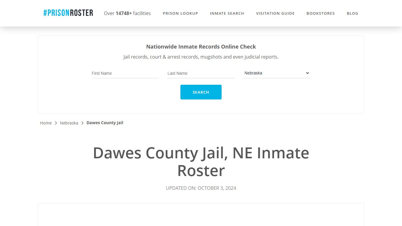 Dawes County Jail, NE Inmate Roster - Prisonroster