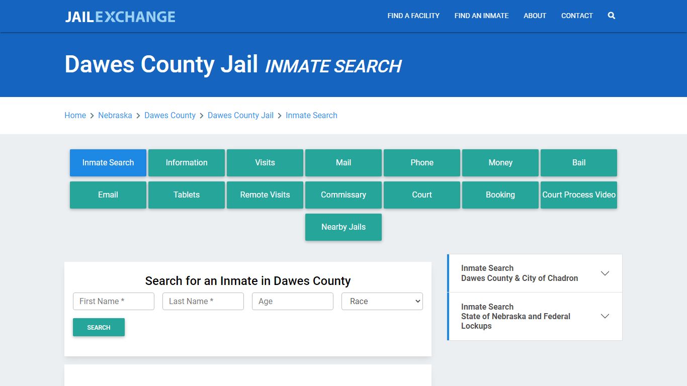 Dawes County Jail, NE Inmate Search: Roster & Mugshots